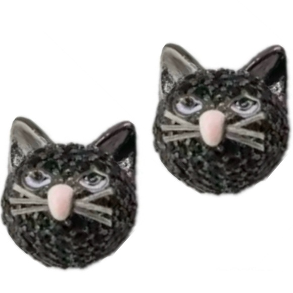 kate spade Jewelry - KATE SPADE NEW YORK ♠️ OUT OF THE BAG BLACK CAT STUD EARRINGS🐈‍⬛